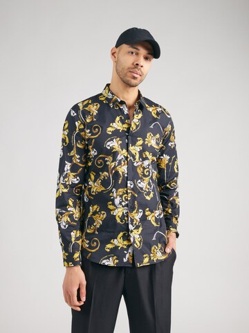 Versace Jeans Couture Kitsas lõige Triiksärk, värv must: eest vaates