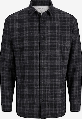 Coupe regular Chemise 'CARL' JACK & JONES en noir : devant