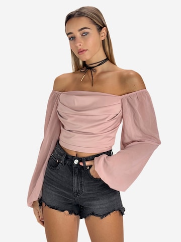 Elara Bluse in Pink: Vorderseite