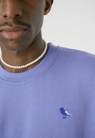 Cleptomanicx Sweatshirt 'Embro Gull Mono' in Blue