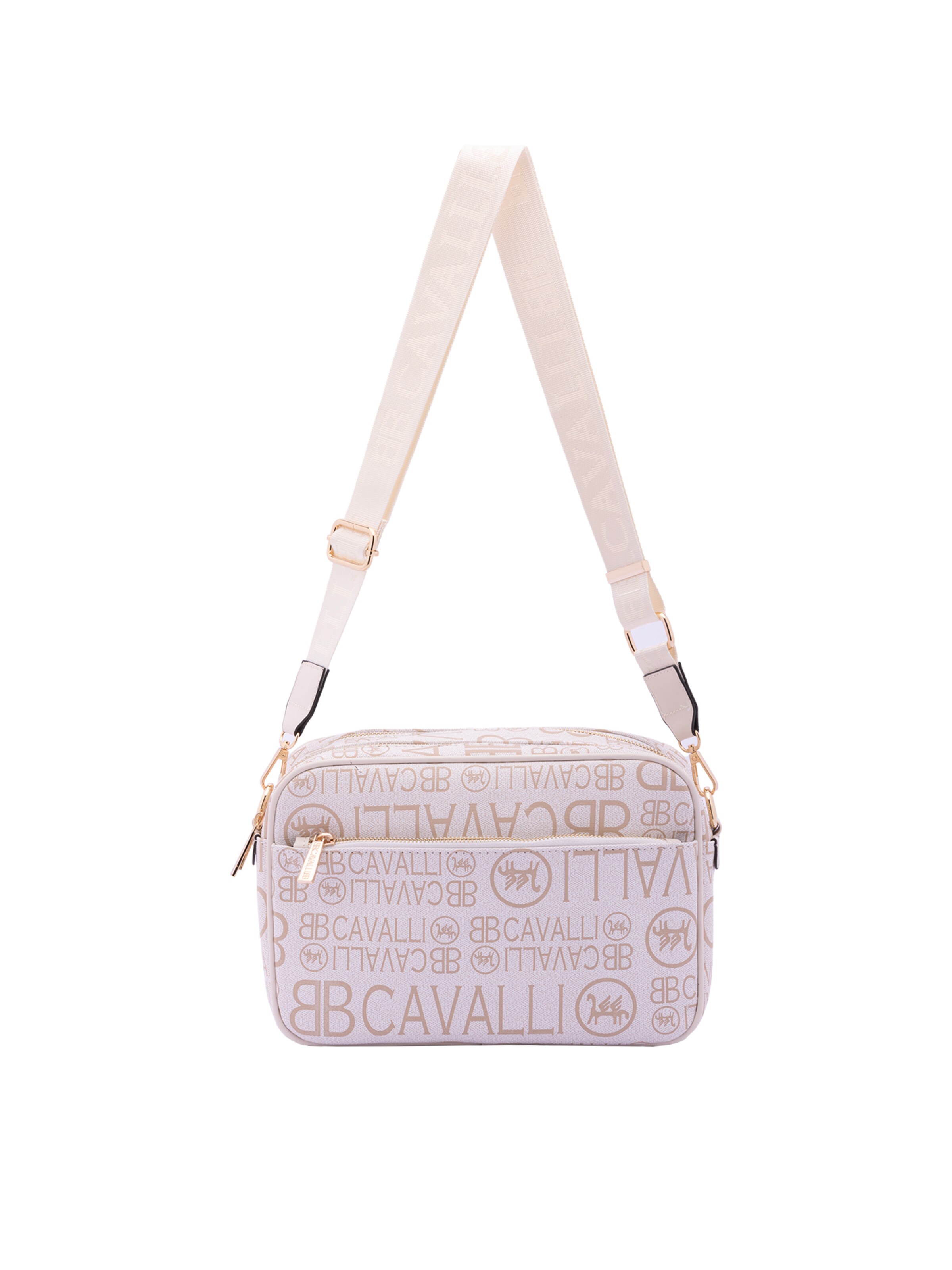 Borsa a tracolla di B. Cavalli in bianco: frontale