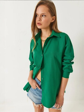 Bianco Lucci Bluse in Grün