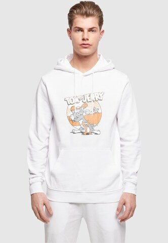 ABSOLUTE CULT Sweatshirt 'Tom And Jerry - Baseball' in White: front