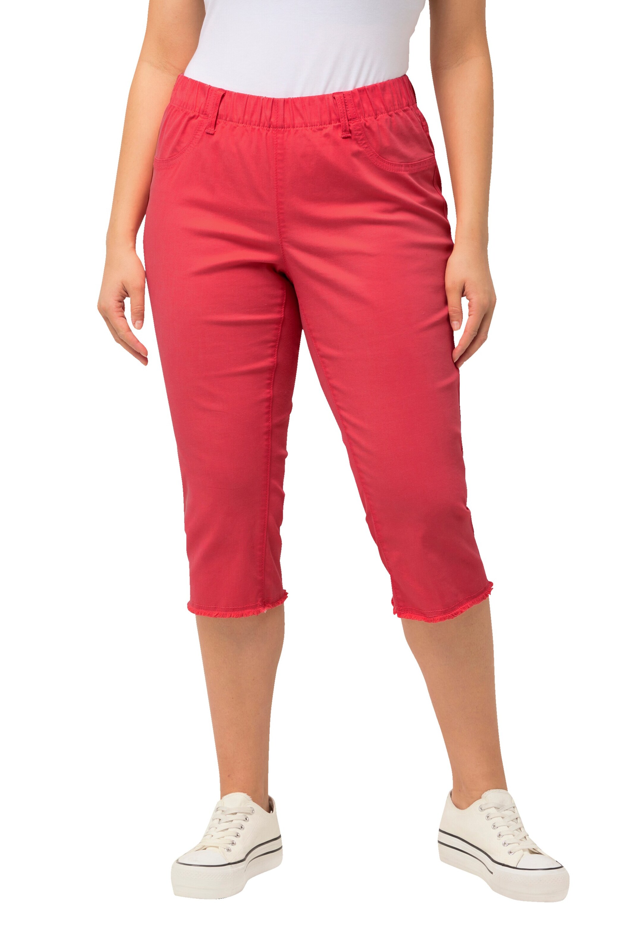 Ulla Popken Regular Broek in Rood: voorkant
