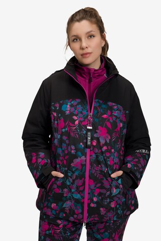 Ulla Popken Outdoor Jacket in Black: front