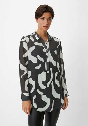 COMMA Blouse in Zwart: voorkant