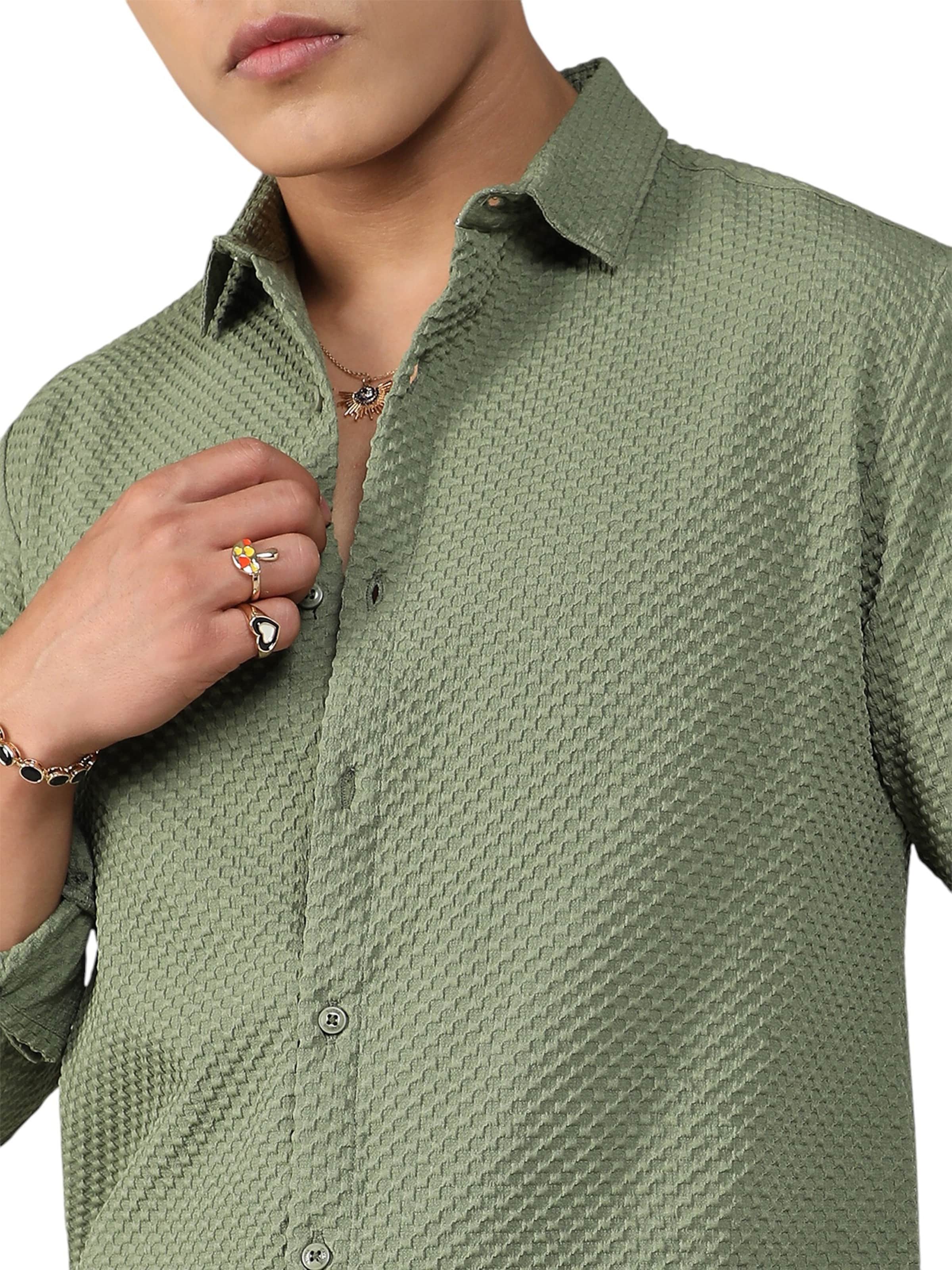 Regular fit Camicia 'Taletta' di Campus Sutra in verde