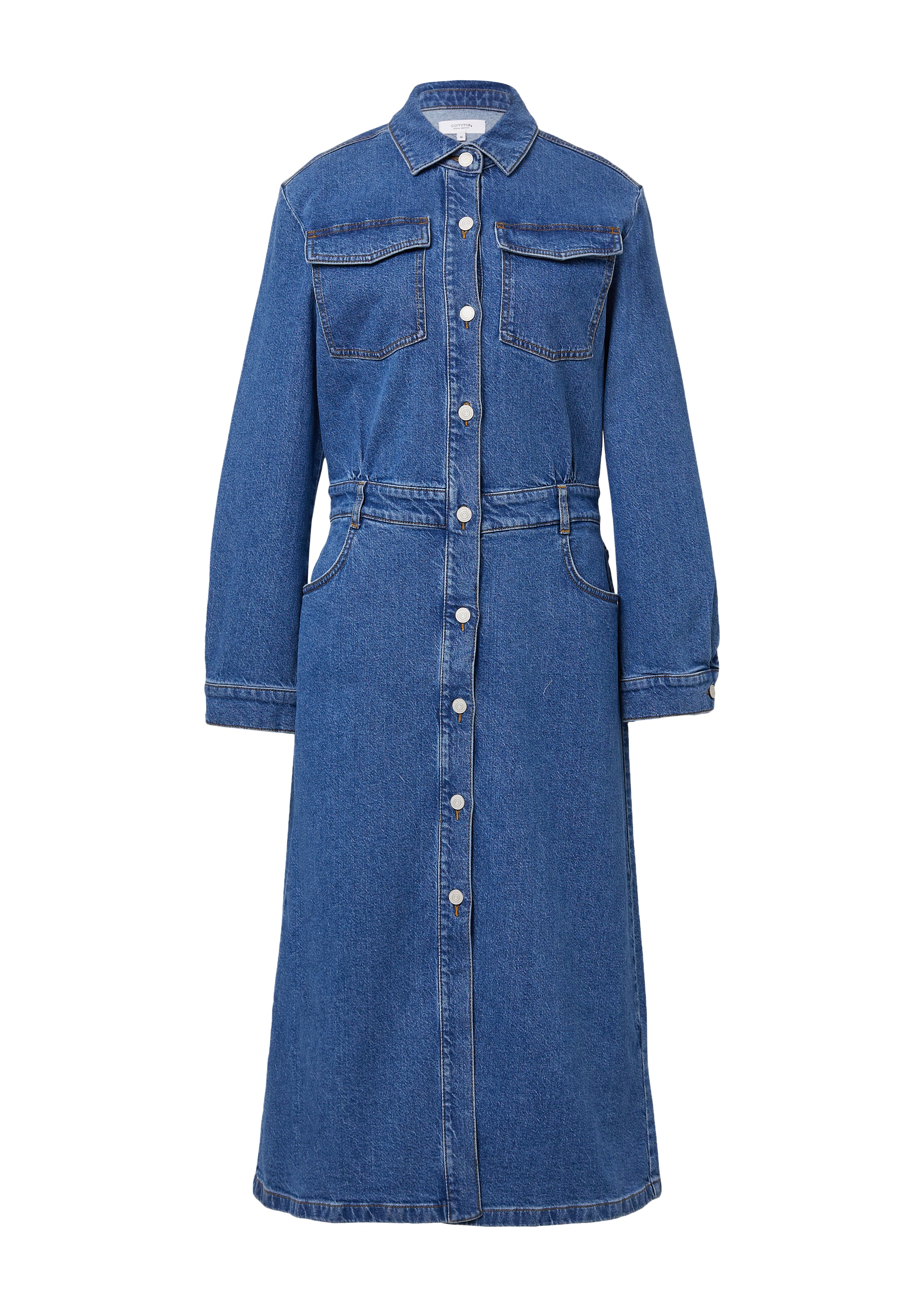 comma casual identity Blousejurk in Blauw: voorkant