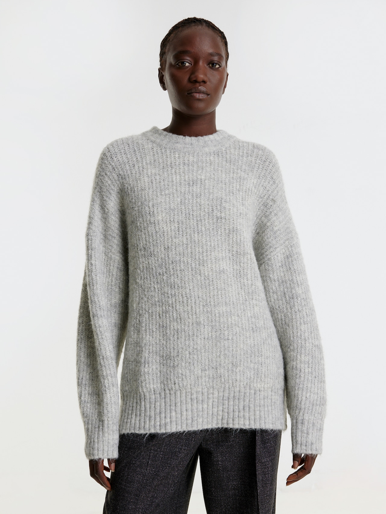 EDITED Producten Oversized trui 'Luca' Grijs