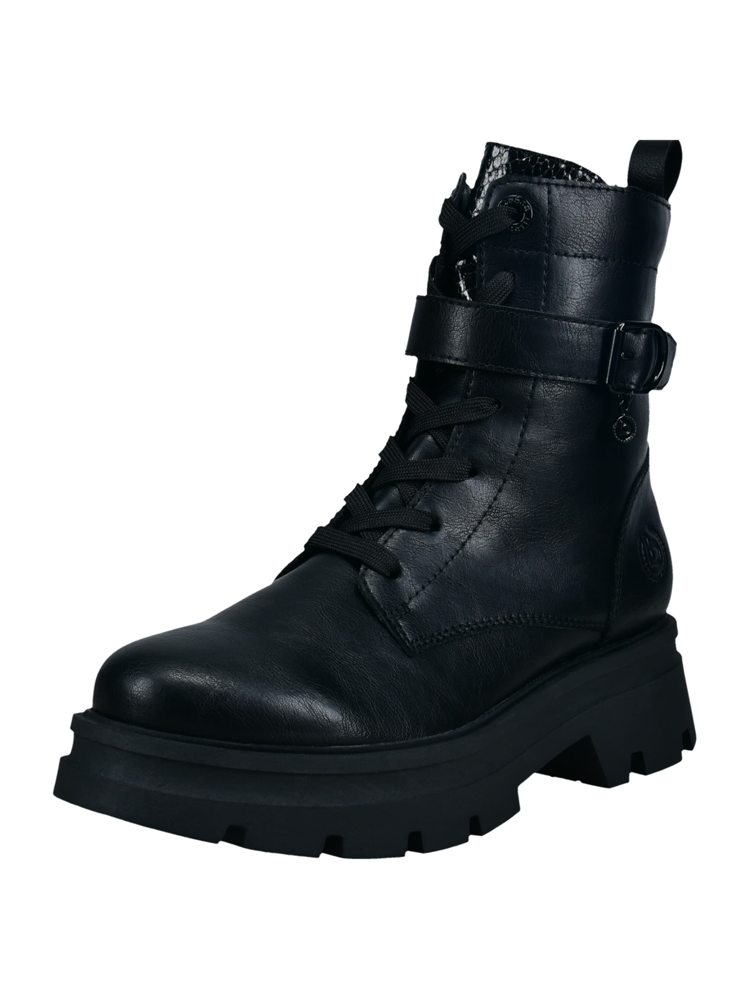 bugatti - Botines con cordones en negro: frente