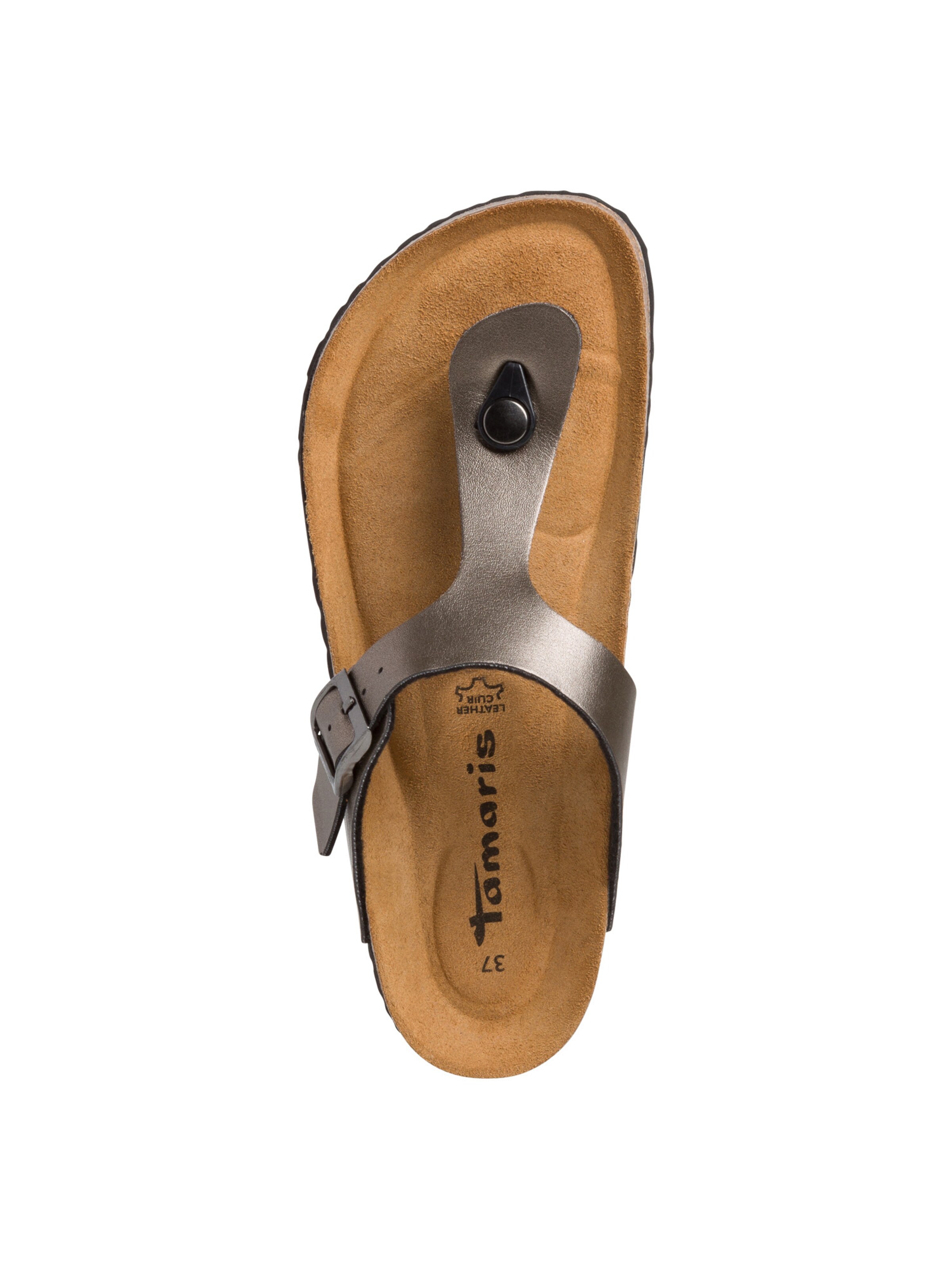 Tamaris T-bar sandals in Grey