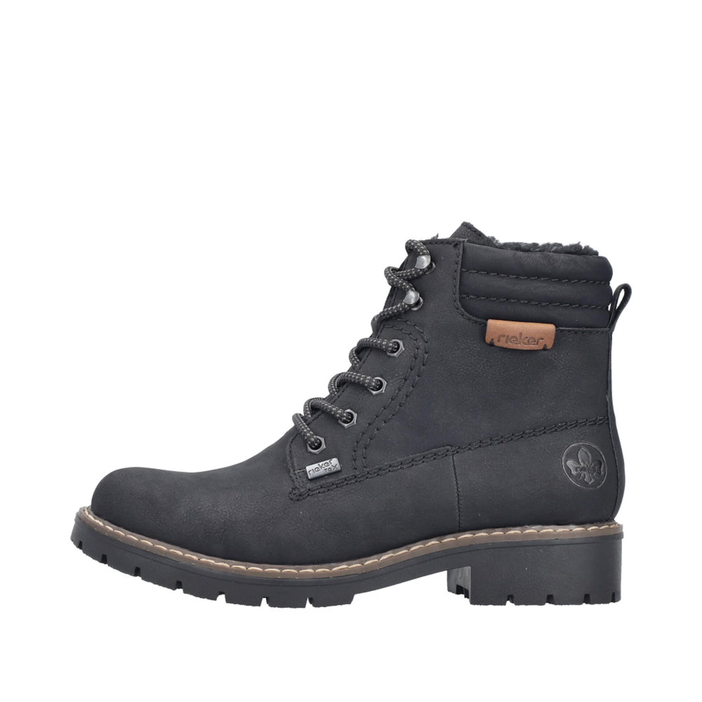 Rieker Schnürstiefelette in Schwarz