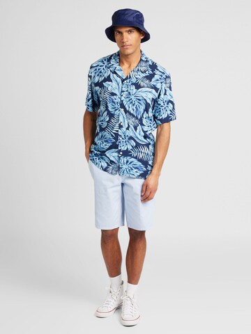 Key Largo Regular fit Button Up Shirt 'BELIZE' in Blue