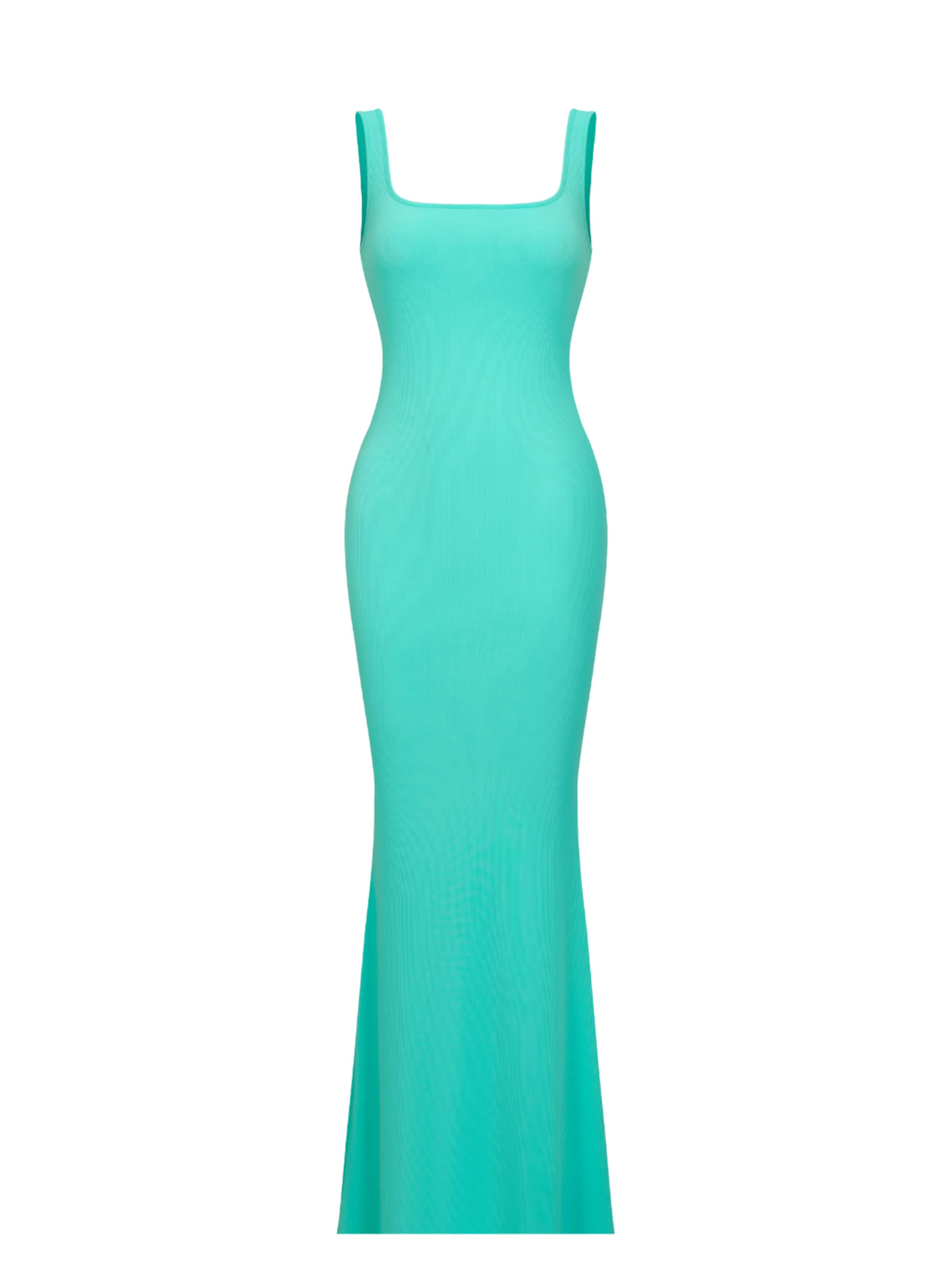 cfab (formerly creamy fabrics) Kleid 'Ribbed Tank Top Maxikleid'‌‌‌‌‌‌‌‌‌ in Grün: Vorderseite