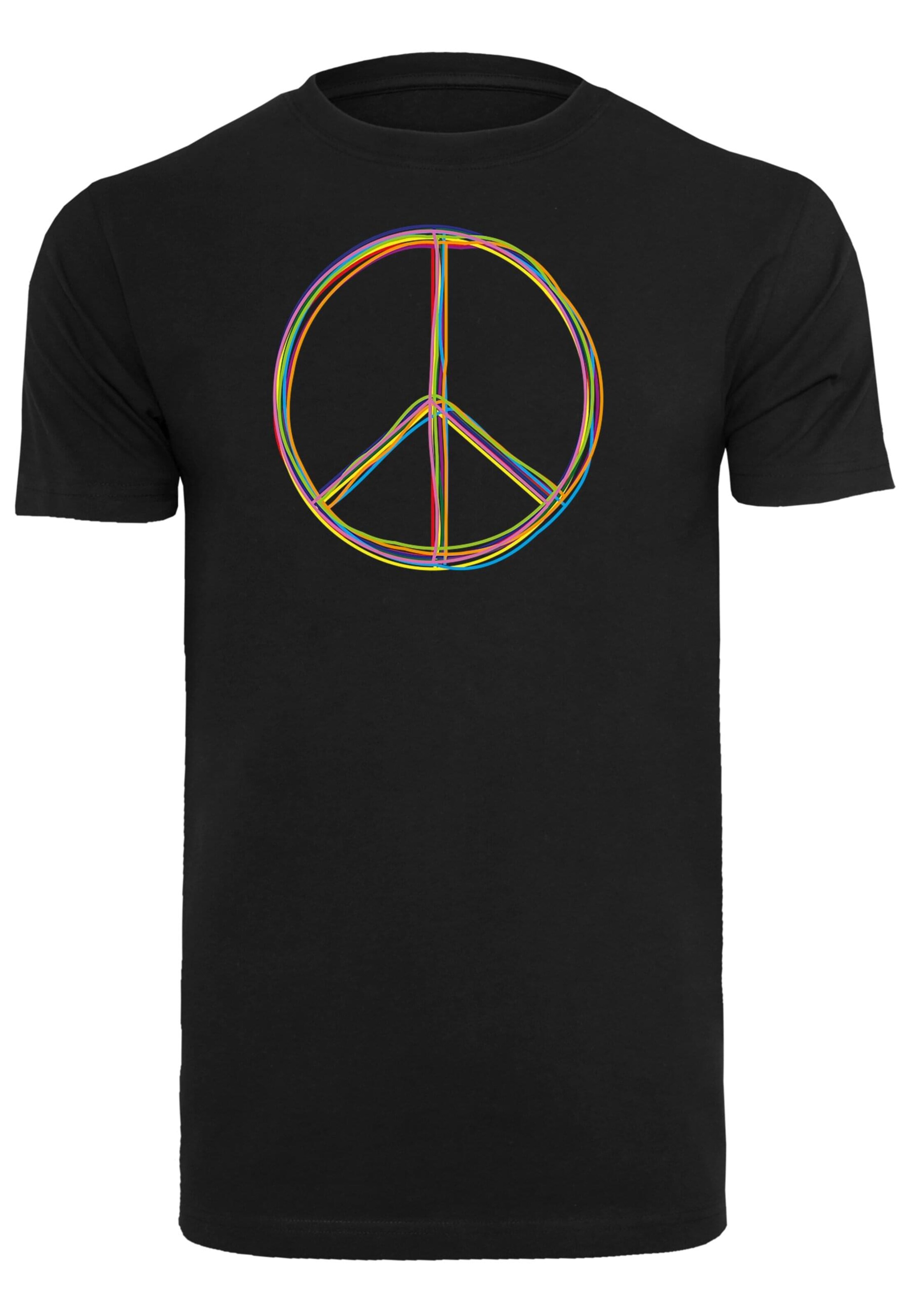 Merchcode Shirt 'Peace' in Zwart: voorkant