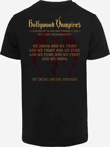 Merchcode Shirt 'Hollywood Vampires - Drink Fight Puke' in Black