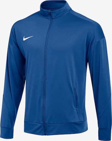 NIKE Athletic Zip-Up Hoodie in Blue: front