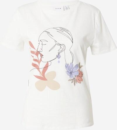 VILA T-Shirt 'VIVULKAN' in flieder / altrosa / schwarz / weiß, Produktansicht