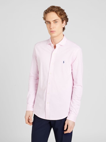 Slim fit Camicia di Polo Ralph Lauren in rosa: frontale