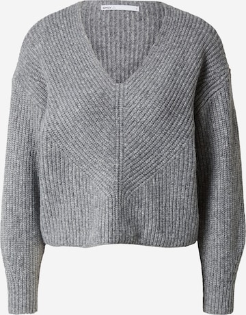 Pull-over 'ALLIE' ONLY en gris : devant