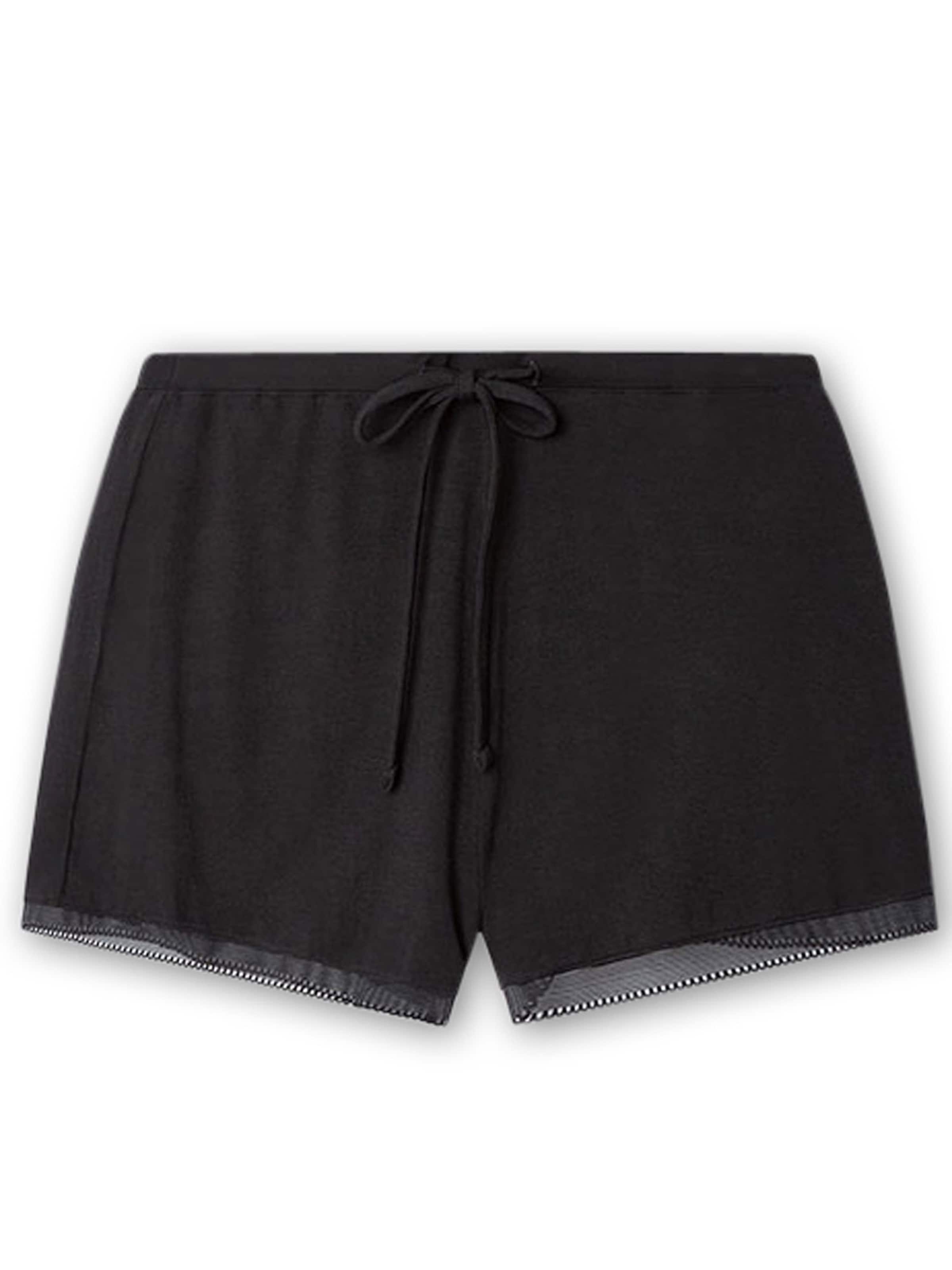 Gisela Pyjamahousut värissä musta: etupuoli