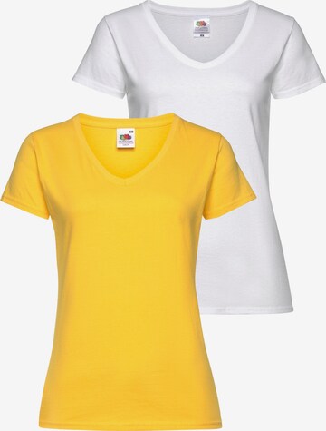 FRUIT OF THE LOOM Shirt in Yellow: front