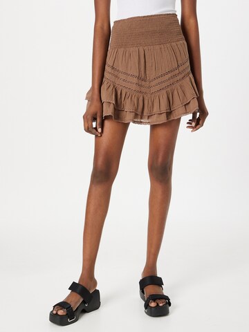 Neo Noir Skirt 'Atkin' in Brown: front