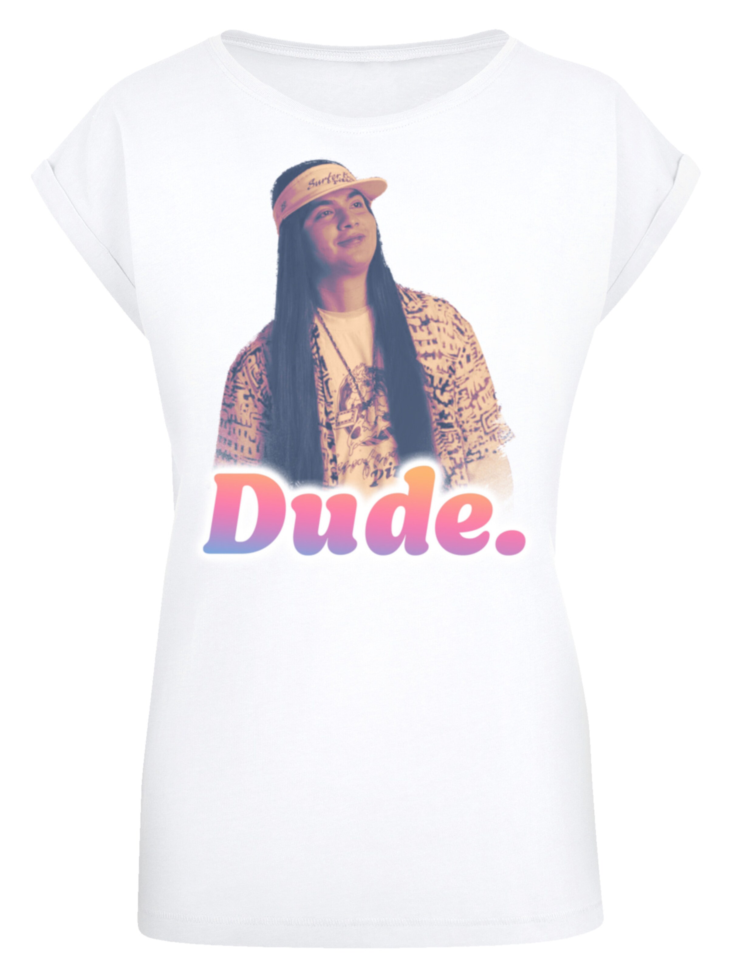 F4NT4STIC T-Shirt 'Stranger Things  Netflix Argyle Dude TV Series' in Weiß: Vorderseite