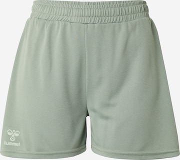 Hummel Normální Sportovní kalhoty 'Active' – zelená: přední strana