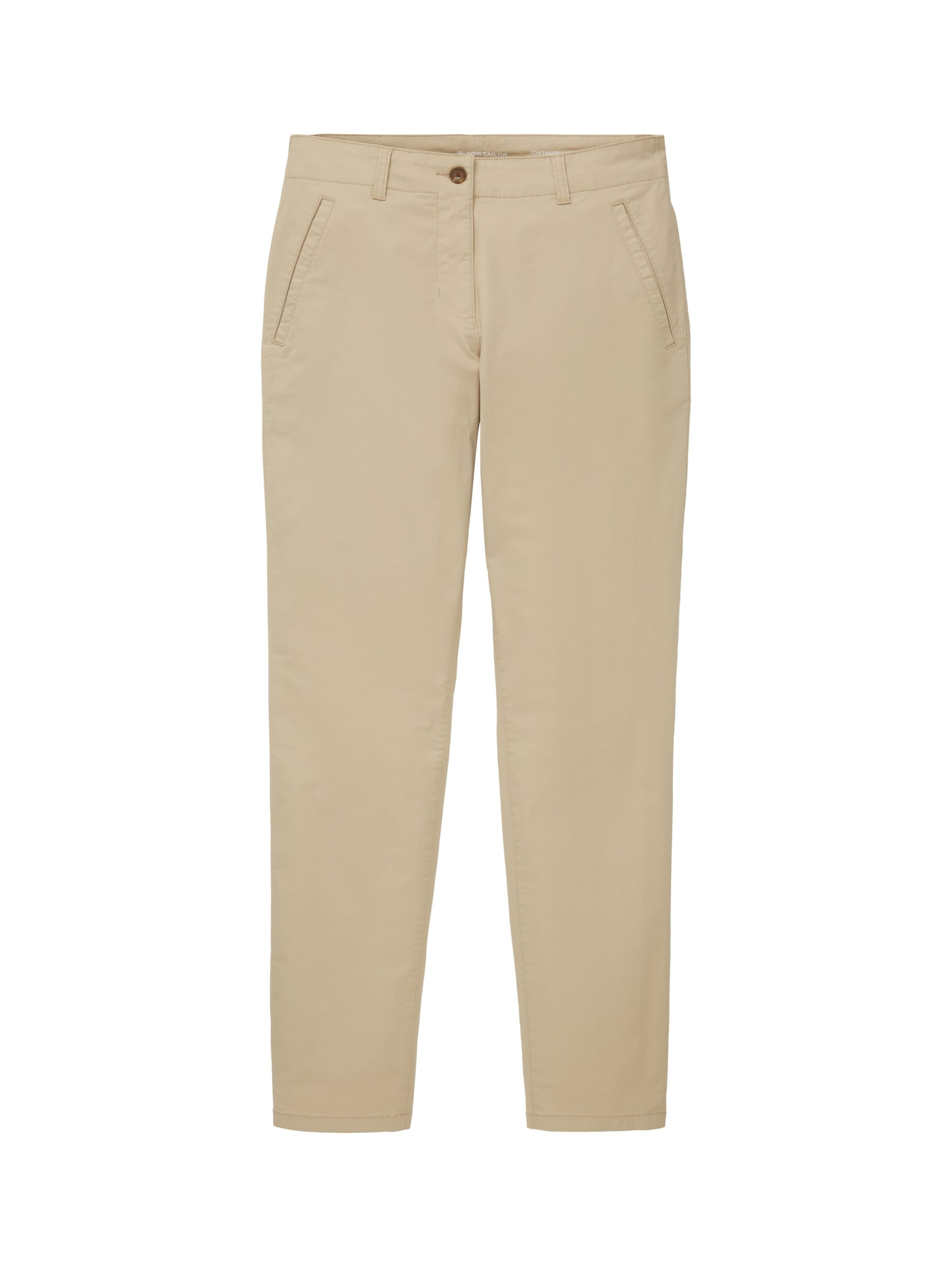 TOM TAILOR - Slimfit Pantalón chino en beige: frente