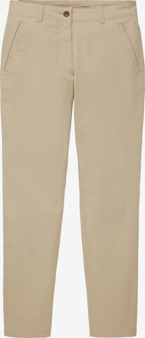 Pantalon chino TOM TAILOR en beige : devant