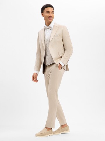 WILVORST Slim fit Pleated Pants in Beige