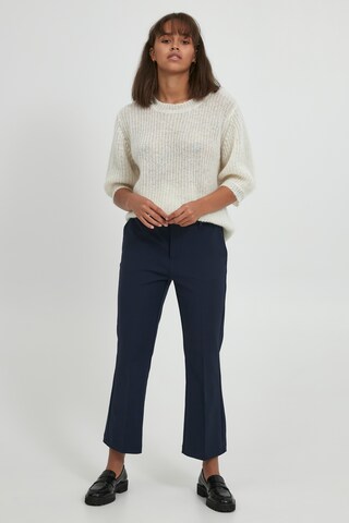 PULZ Jeans Tapered Pleated Pants 'BINDY' in Blue