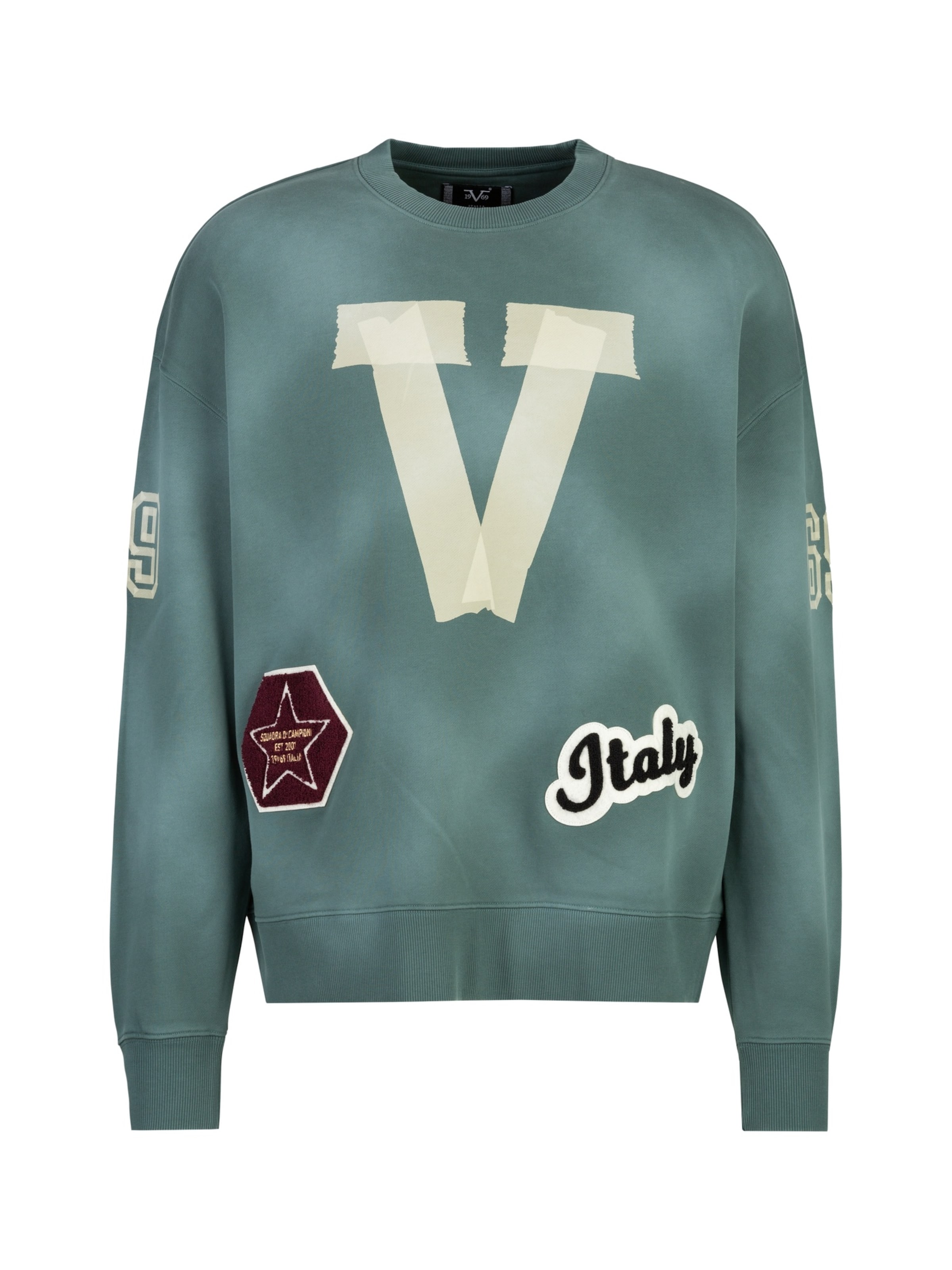 Sweat-shirt 19V69 ITALIA en vert : devant
