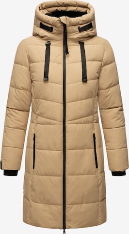 MARIKOO Χειμερινό παλτό 'Natsukoo XVI' σε μπεζ: μπροστά