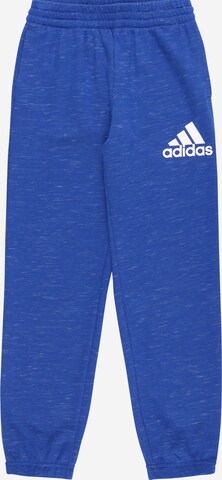 ADIDAS SPORTSWEAR - Tapered Calças de desporto 'Future Icons Badge Of Sport' em azul: frente