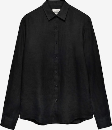 Marks & Spencer Button Up Shirt in Black: front