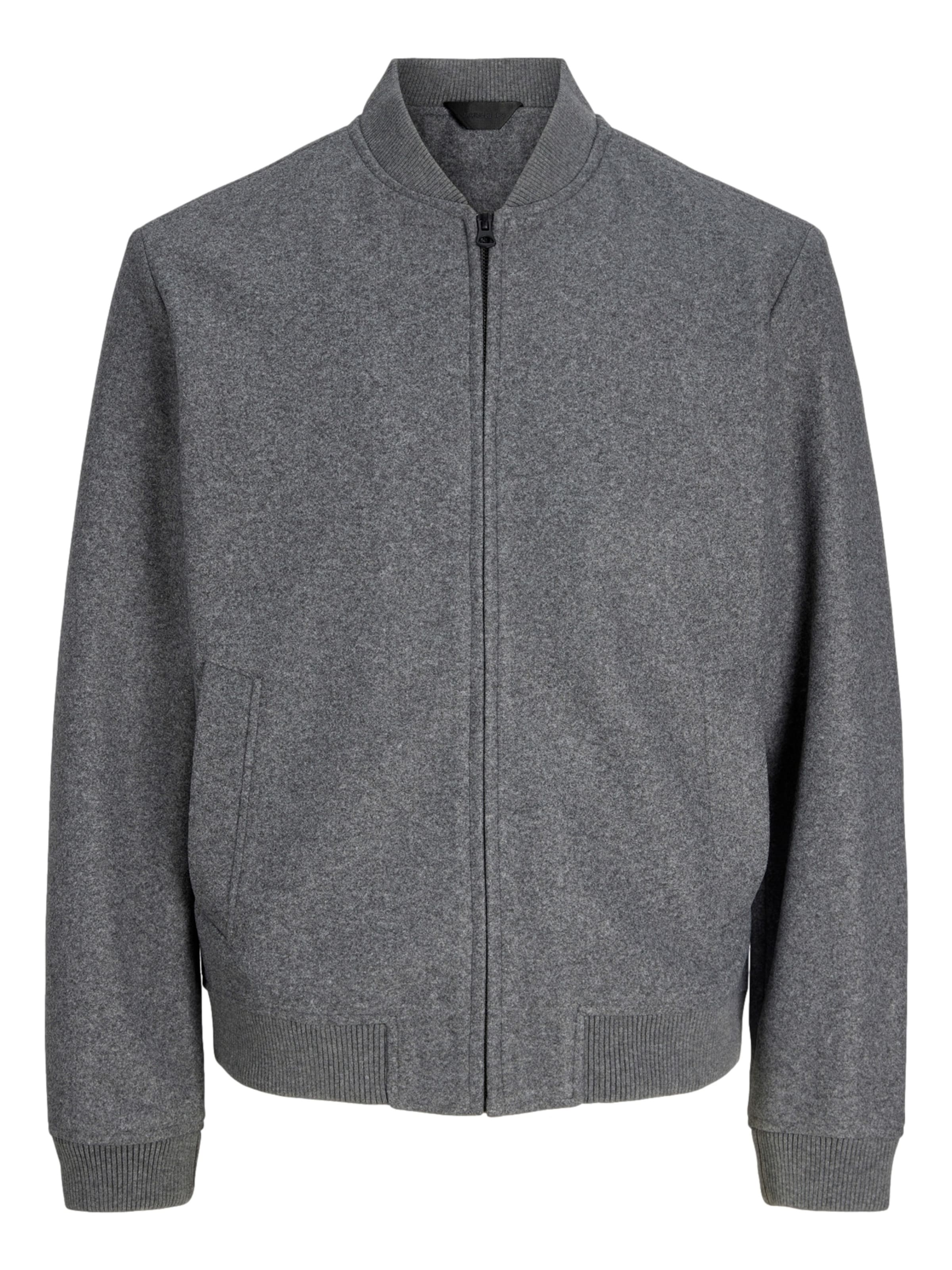 JACK & JONES Φθινοπωρινό και ανοιξιάτικο μπουφάν 'JJEJAMES' σε L σε γκρι μελανζέ, Άποψη προϊόντος