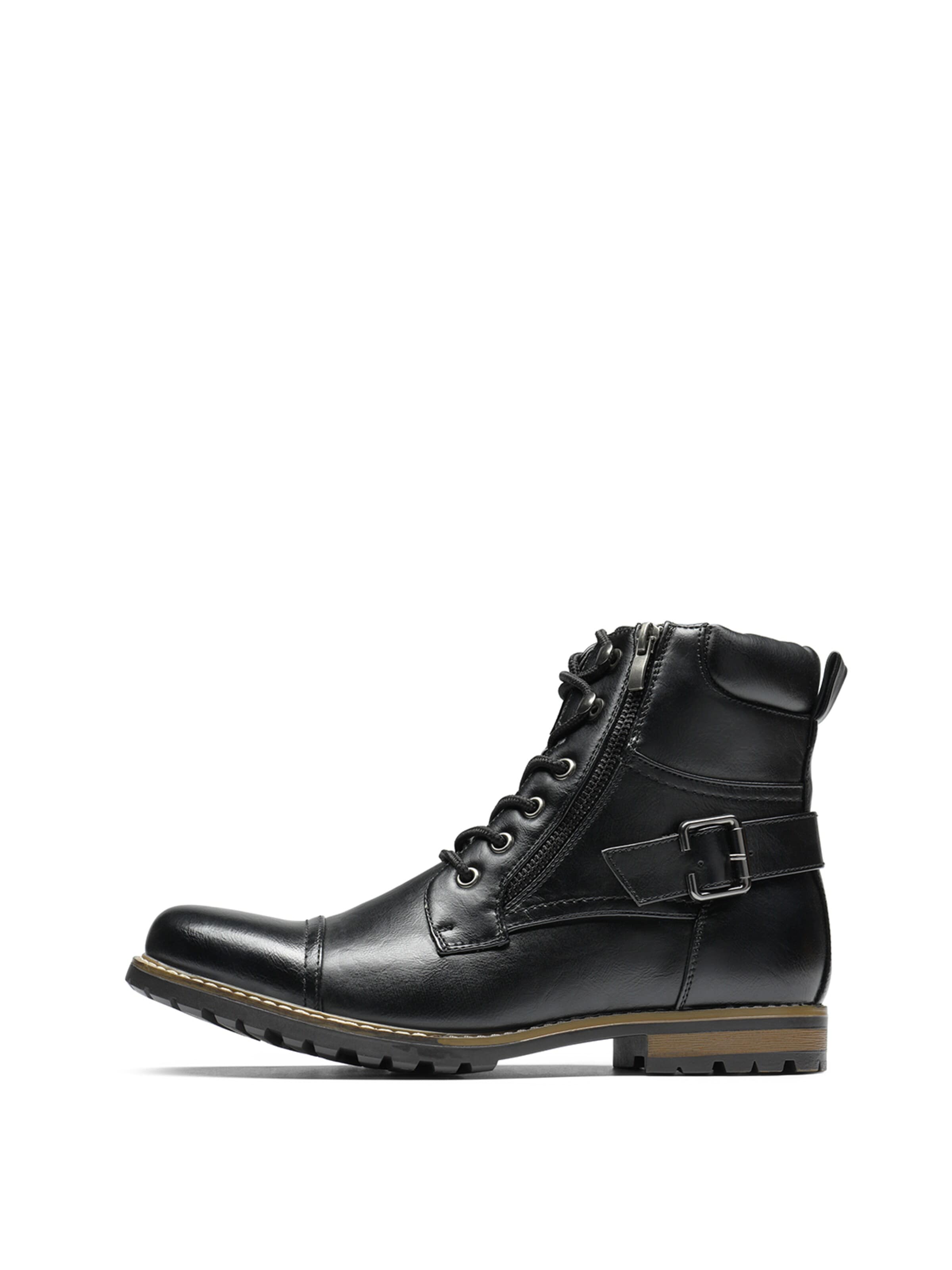 Bruno Marc Boots med snörning i svart