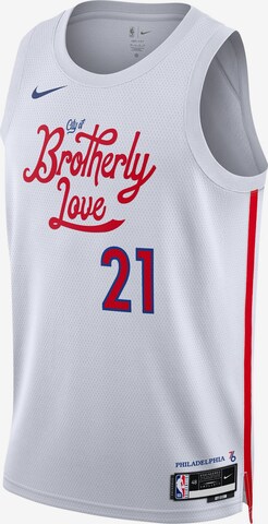 NIKE Trikot 'NBA Philadelphia 76ers Joel Embiid Swingman City Edition 2022' in Weiß: predná strana