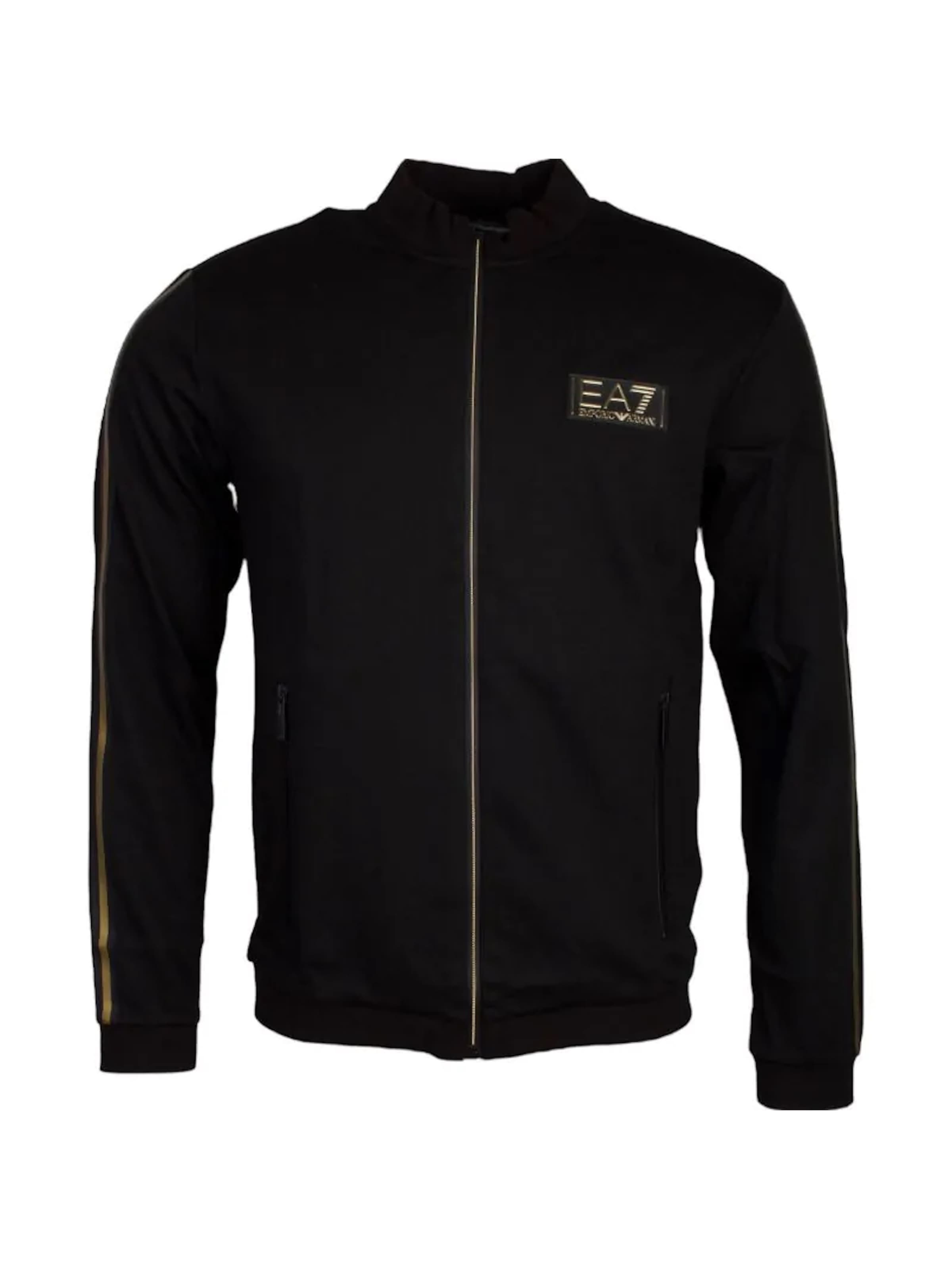 Giacca di felpa di EA7 Emporio Armani in nero: frontale