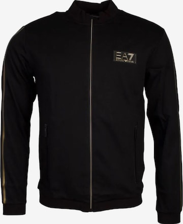 Veste de survêtement EA7 Emporio Armani en noir : devant