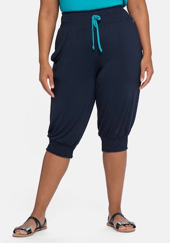 SHEEGO Tapered Pants in Blue: front