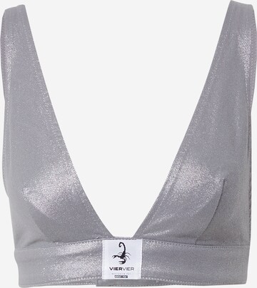 VIERVIER Top 'Georg' in Silver: front