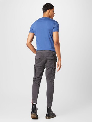 ALPHA INDUSTRIES Tapered Cargobroek 'Airman' in Grijs