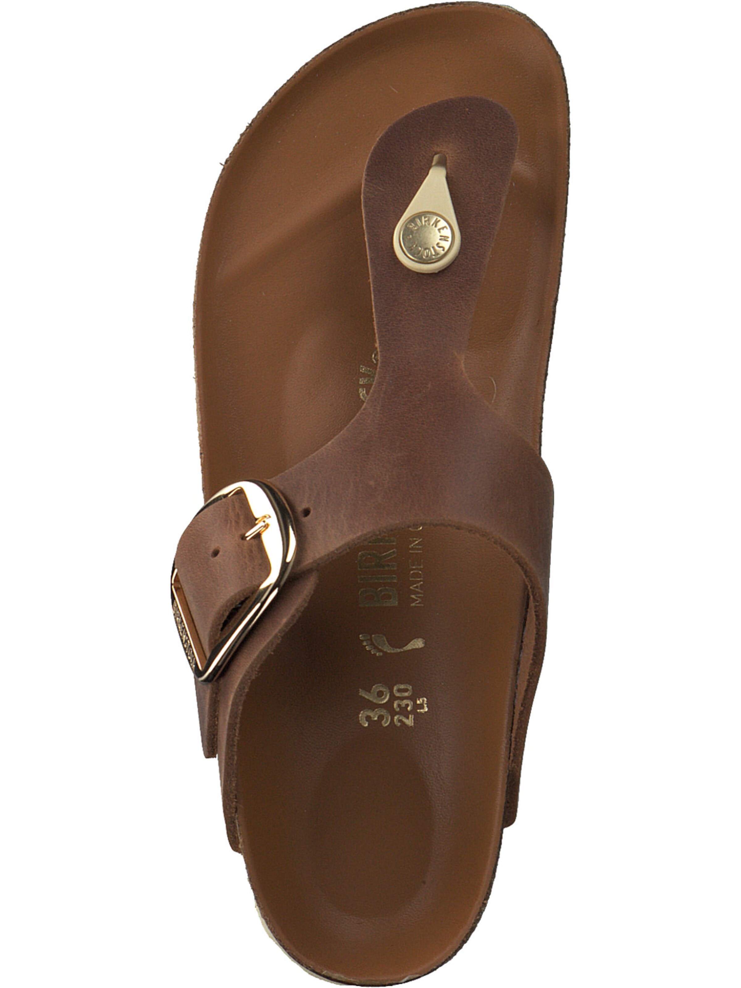 BIRKENSTOCK Zehentrenner 'Gizeh Big Buckle' in Braun