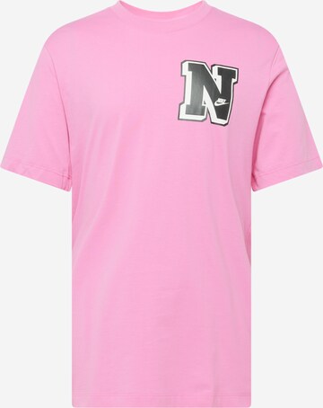rozā Nike Sportswear T-Krekls 'CLUB': no priekšpuses