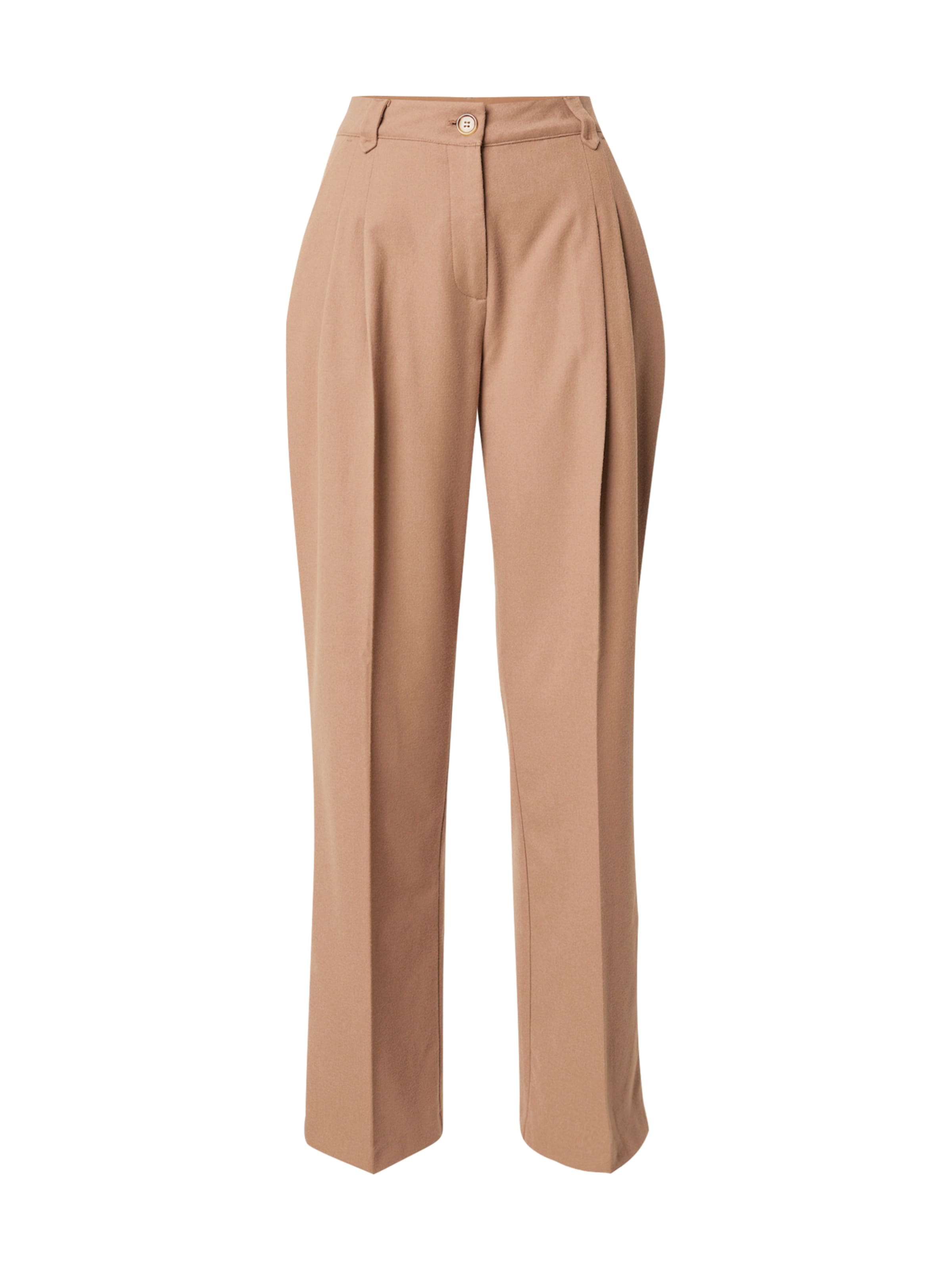 Smith&Soul Regular Trousers with creases in Brown: front