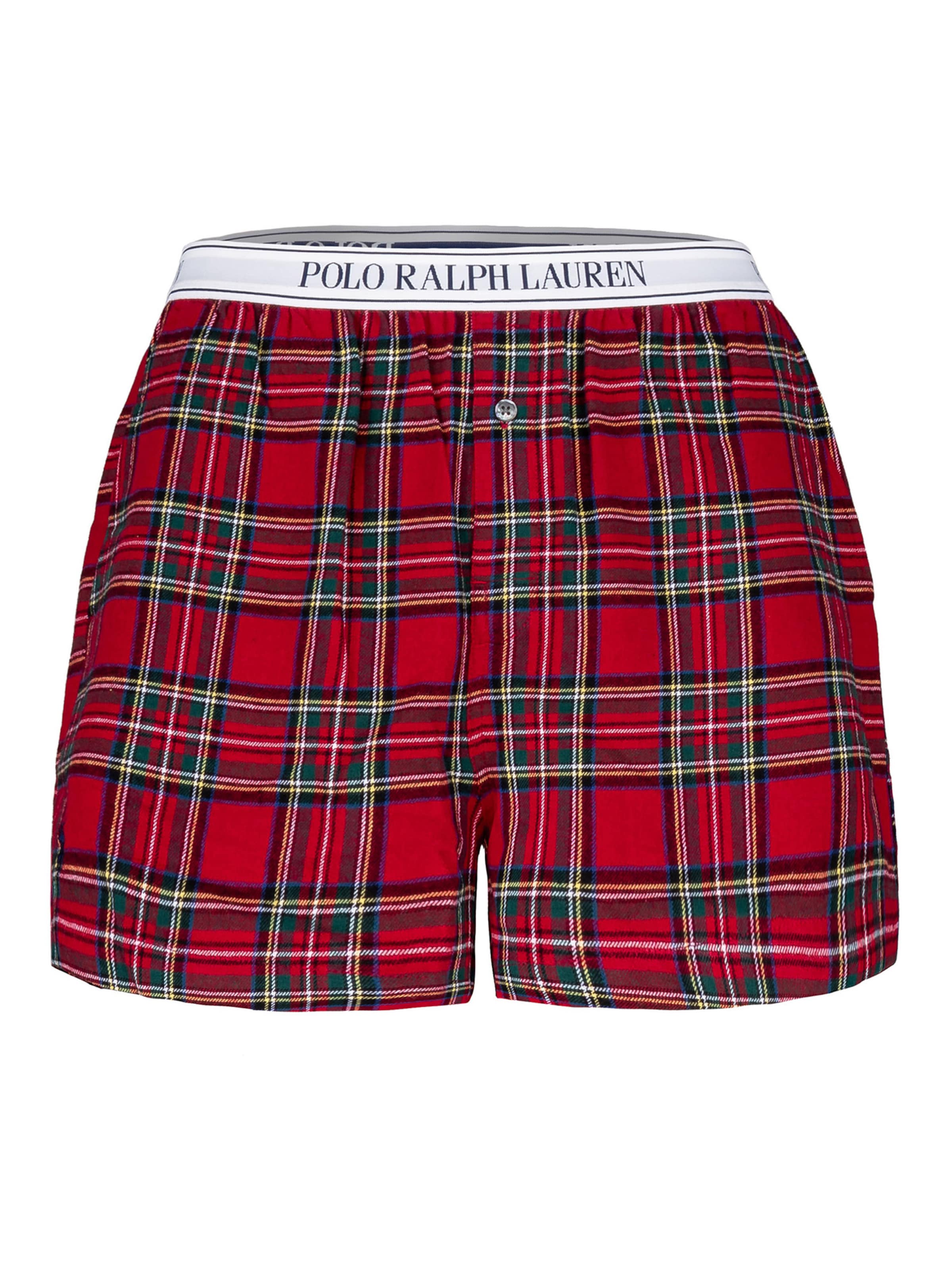 Polo Ralph Lauren Pyjamashorts ' Cozy Flannel ' in Rot: Vorderseite