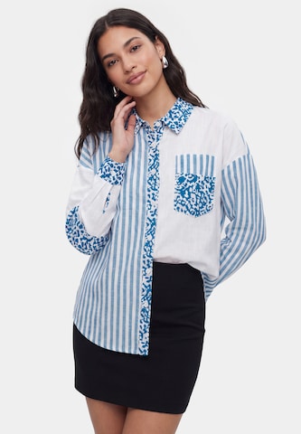Chemisier faina en bleu : devant